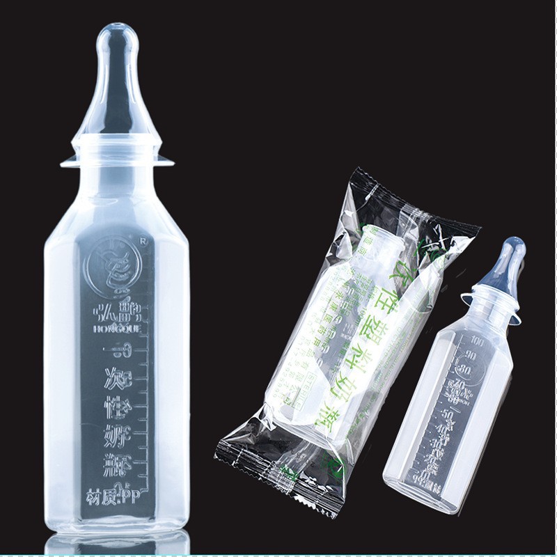 Disposable feeding bottle infant small feeding bottle 120ml portable with scale multi-specification newborn PP feeding bottle wholesale
