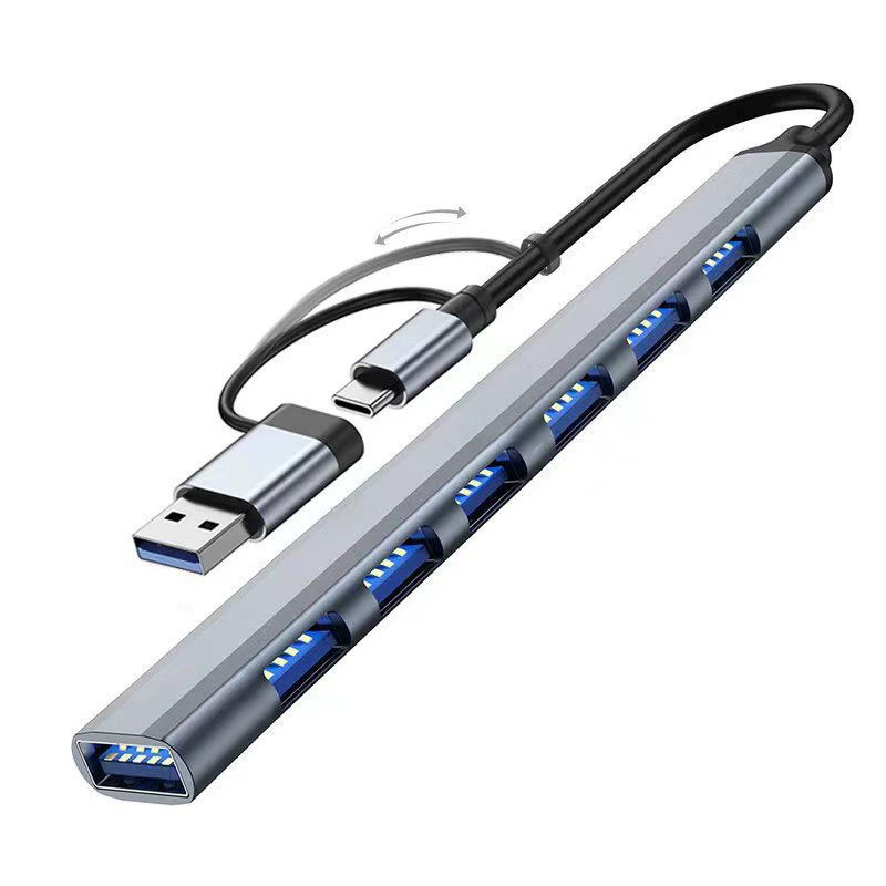 7-портовый концентратор USB3.0HUB 3,0 со скоростью и 6-портовая линия продольной резки алюминиевого сплава 2.0USB