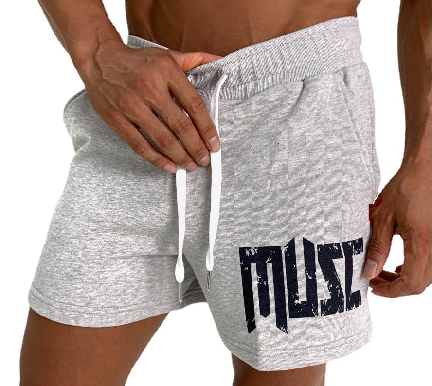Muscular Men's Fitness Triple Shorts Summer American Training Squat Sports Shorts Fashionable Breathable Running Pants
