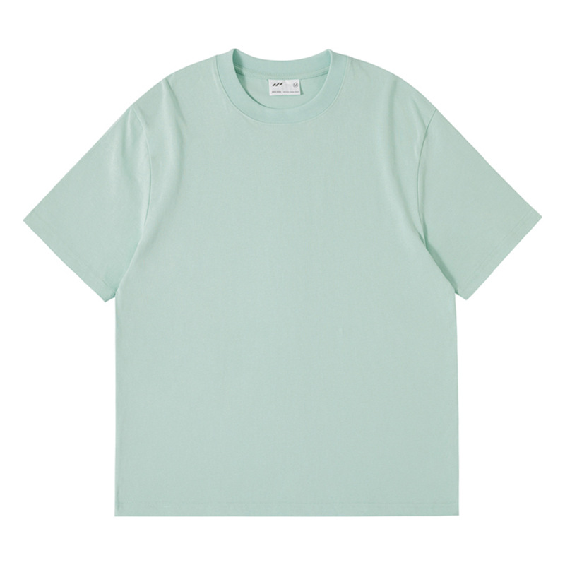 240 grams of 40 double yarn cotton drop shoulder T-shirt blank solid color round neck bottoming shirt corporate culture shirt printed embroidery