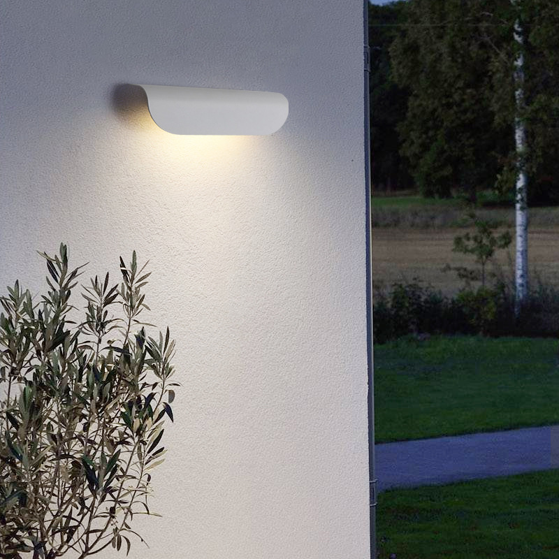 LED wall lamp outdoor waterproof black and white minimalist high sense door lamp stair aisle exterior wall balcony wall lamp
