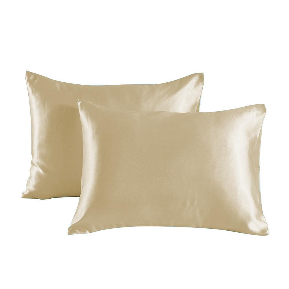 Cross-border silk pillowcase pillowcase solid color double-sided satin Amazon pillowcase a pair of foreign trade Wholesale