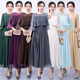 AliExpress dress for women 2024 new long sleeve elegant lady dress elegant host evening dress cross-border