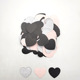 Silver Powder Black Heart