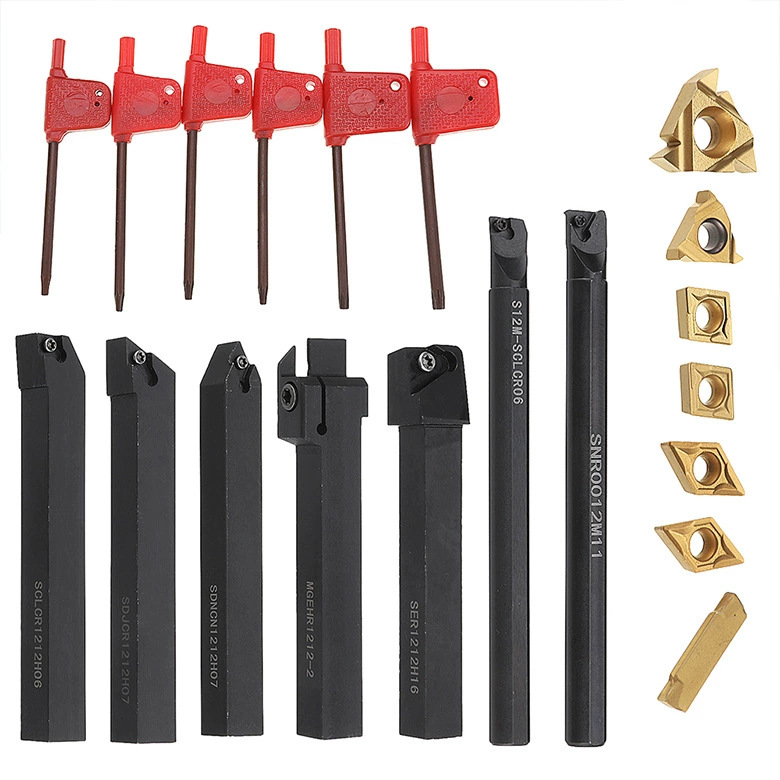 Cross-Border Popular 7-Piece Set 12mm Turning Tool Set 7 Blades + 7 Blades