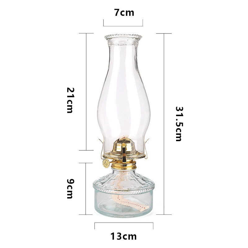 Export classic ink bottle glass kerosene lamp butter lamp paraffin oil indoor and outdoor atmosphere lighting rendering