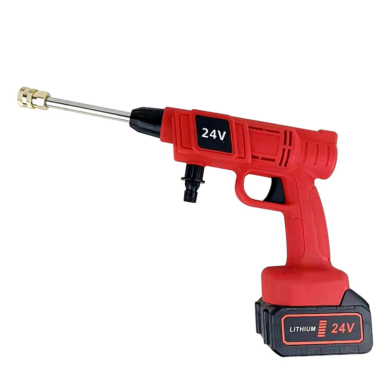 24V lithium battery water gun car wash high pressure water pump car washing machine portable electric household car washing machine