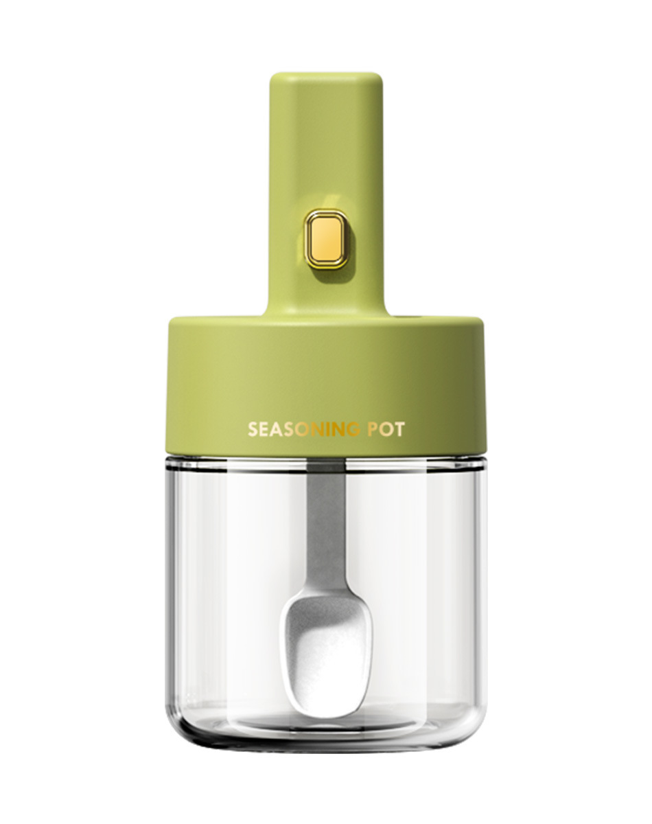 Retractable Seasoning Pot Spoon Lid Integrated Seasoning Box Kitchen Household MSG Seasoning Bottle with Sealed Salt Pot Seasoning Pot