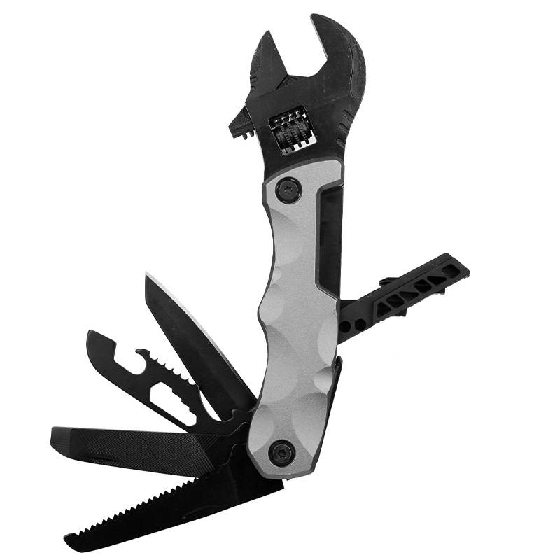 Outdoor multi-functional adjustable wrench folding hexagon socket wrench batch head combination hardware tools wholesale