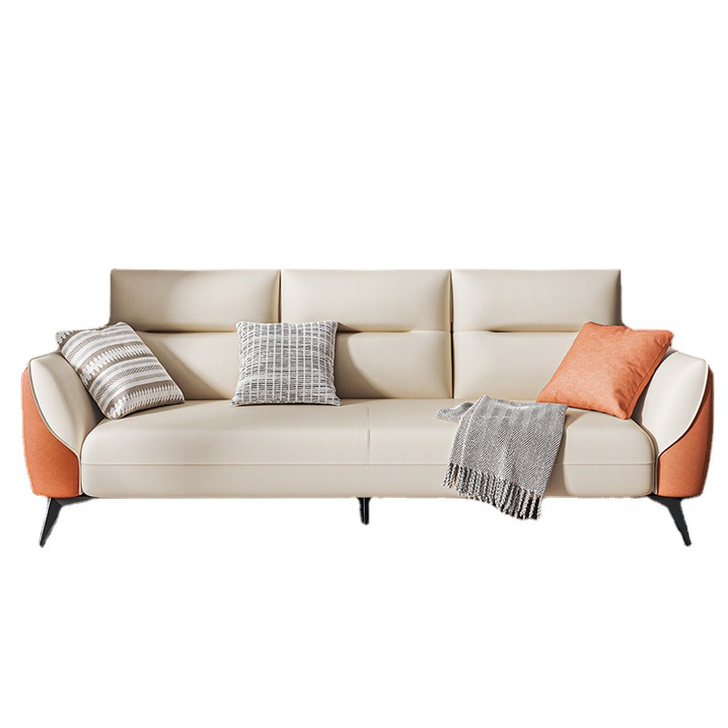 Wash-Free Cat Scratch Fabric Sofa Technology Cloth Sofa Small Apartment Italian Style Living Room Modern Simple Internet Celebrity Three-Person Sofa