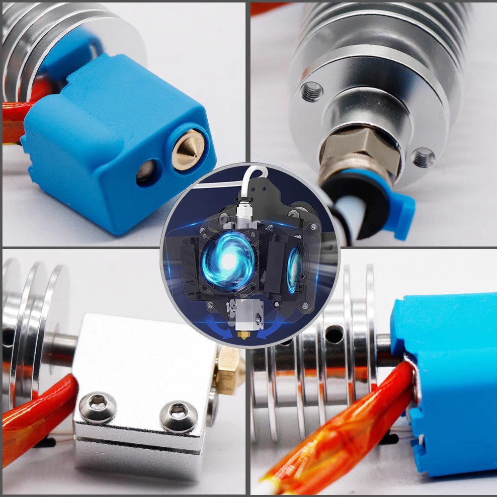 Anycubic Vyper 3D Printer Hot End Extruder Component E3D V5 Print Head Kit 0.4mm
