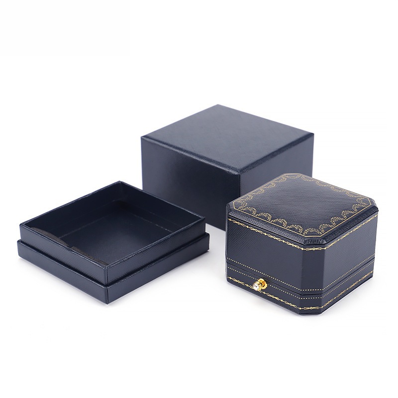 Imitation leather velvet ring box wholesale high-grade jewelry jewelry packaging box pendant necklace bracelet gift box