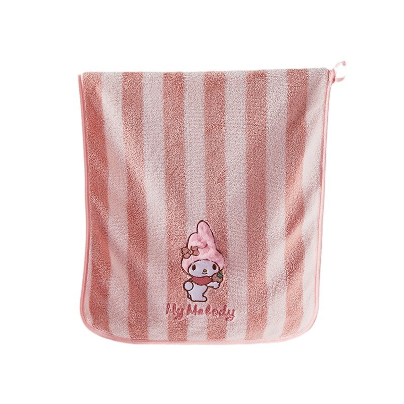 Cartoon Crayon Small New Striped Towel Cute Coral Fleece Cotton Water Absorbent Quick-drying Face Wash Hair Dry Towel for Women