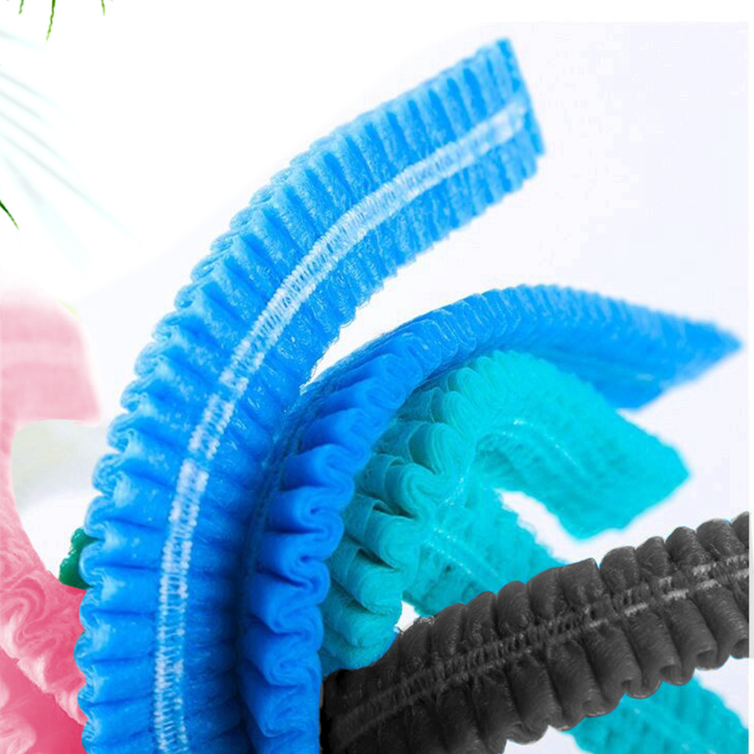 Wholesale disposable hat non-woven strip cap food cap chef anti-hair net cap breathable headgear dust cap