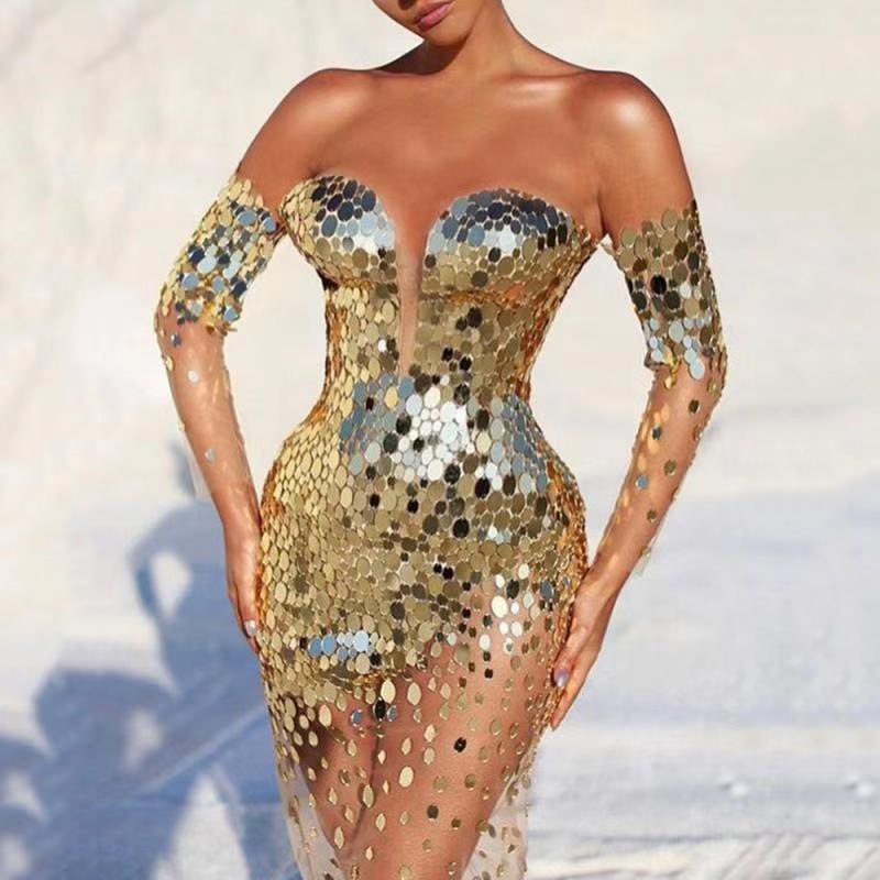 Host One-Shoulder Annual Meeting Evening Dress Women's 2024 New Spring Atmospheric Elegant Fairy Banquet Elegant Dress