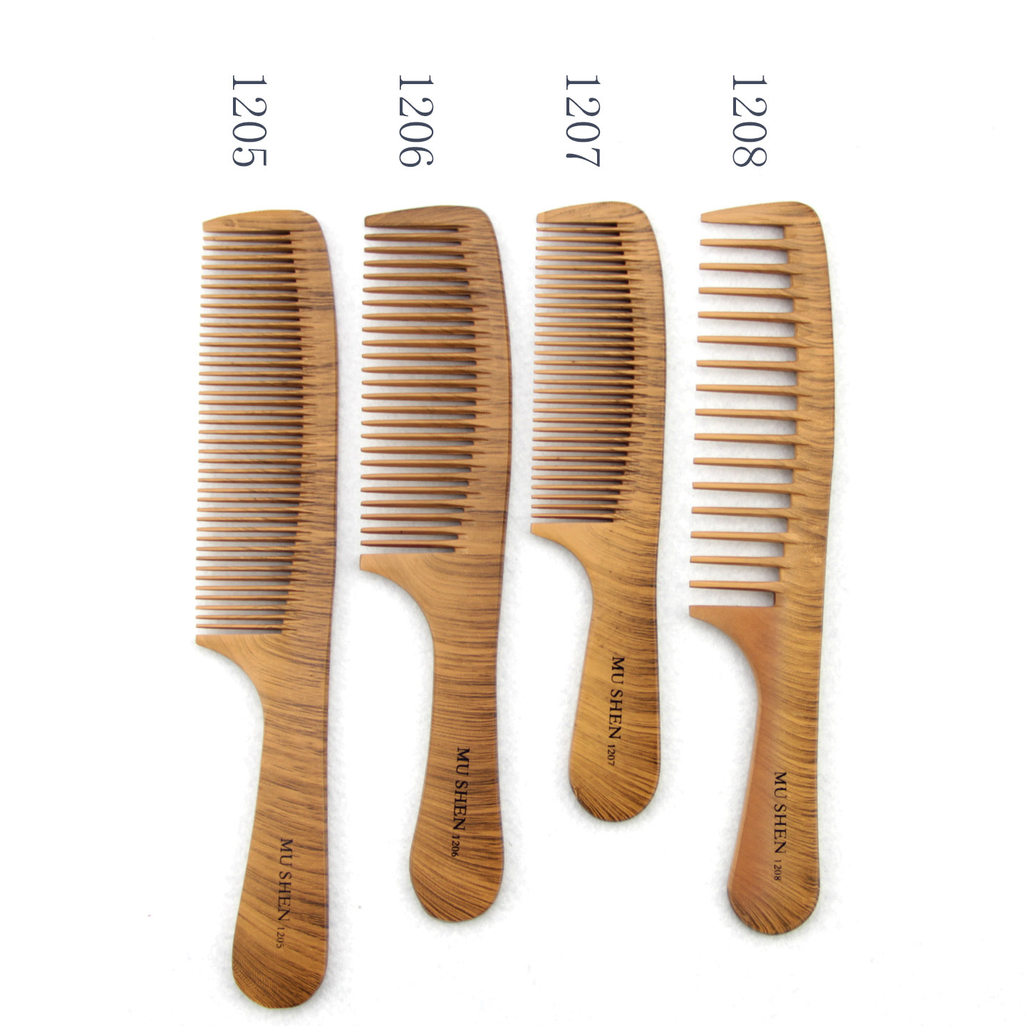 Factory direct supply 5MM thick anti-static wood pear flower comb home portable comb wood comb long/short hair volume/straight hair