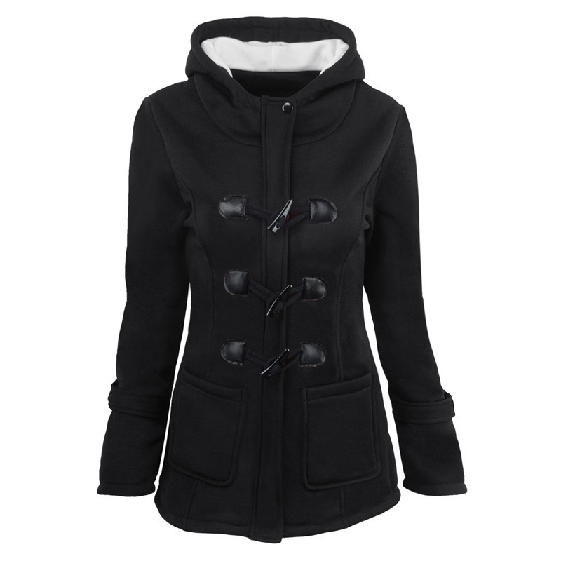 2018 Women's autumn and winter New coat duffle coat women's thickened long hooded jacket cotton-padded coat for women