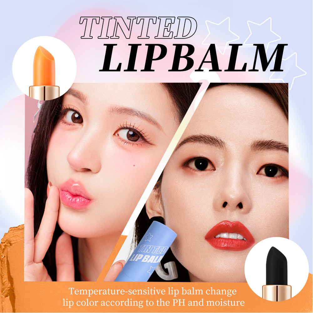 MAYCHEER Meisier Black Color-changing Lipstick Women's Water Lip Balm Moisturizing and Moisturizing 