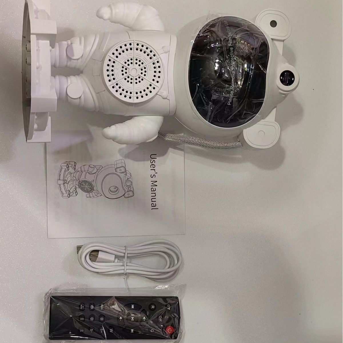 Cross-border astronaut Bluetooth audio projection lamp atmosphere USB plug-in Astronaut White noise spaceman night light