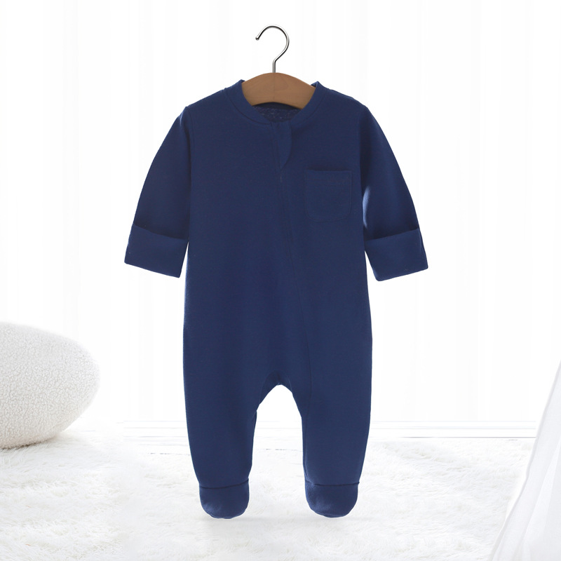 Foreign trade Europe and the United States newborn baby clothes baby feet jumpsuit baby climbing zipper