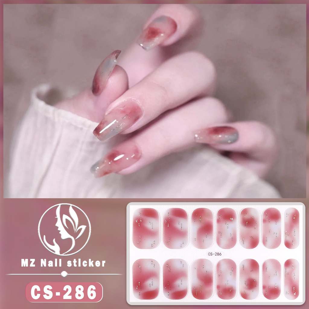 Rabbit New Year's baking-free gel nail stickers waterproof long-lasting 3D nail stickers patch female Nail Polish film film
