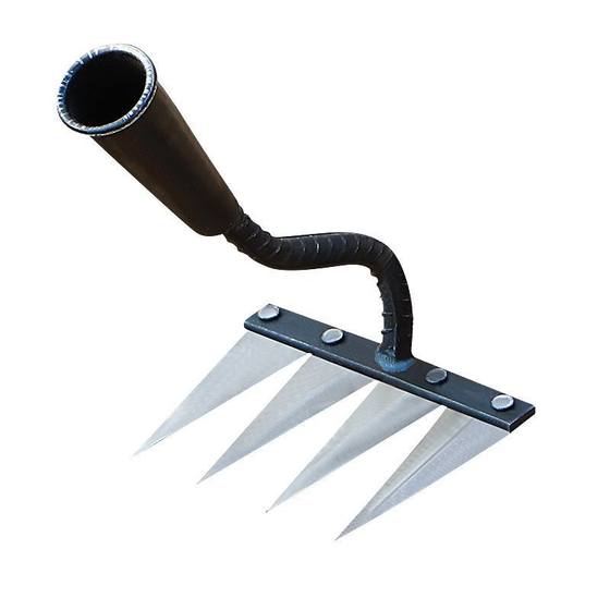 New Weeding Rake Hoe Weeding Artifact Six-Teeth Harrow Hanging Grass Turnaround Soil Loosening Iron Harrow Agricultural Tools Agricultural Tools