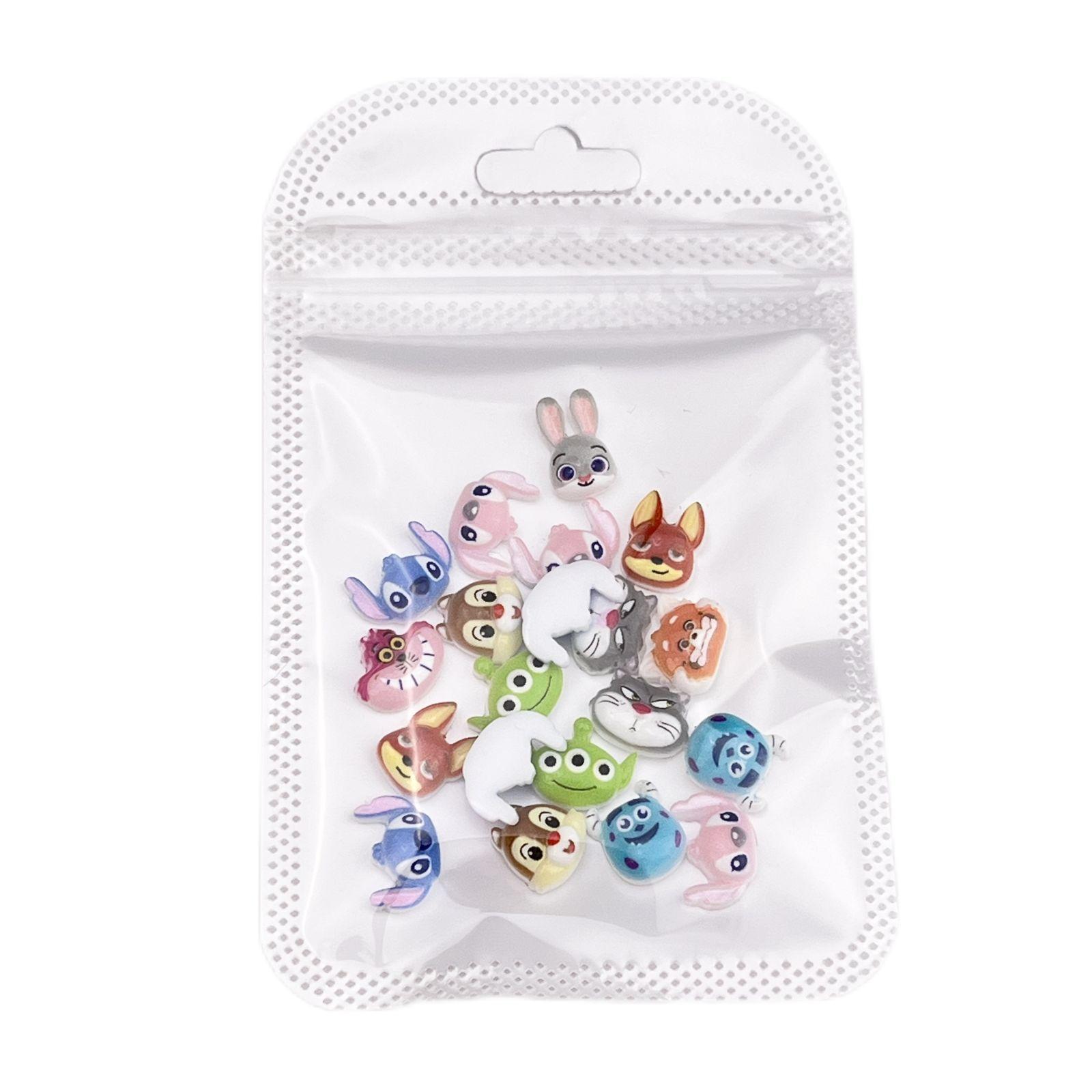 New Animal City Cartoon Nail Art Jewelry Luminous Cute Three-dimensional Long Ear Rabbit Animation Resin DIY Nail Accessories