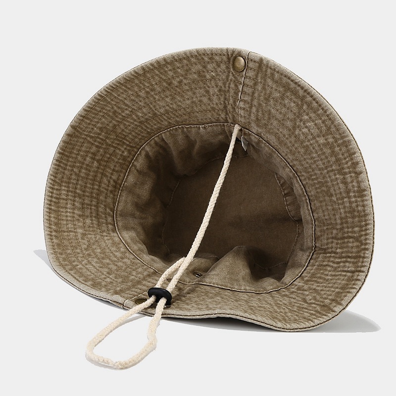 Spring and summer new stitching large eaves washed old fishing hiking hat men's outdoor travel sunscreen sun hat women