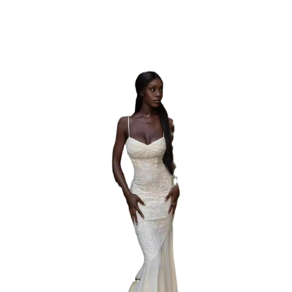 Sdm58 summer popular lace stitching slimming hot girl Fish dress foreign trade source supply wholesale new delivery