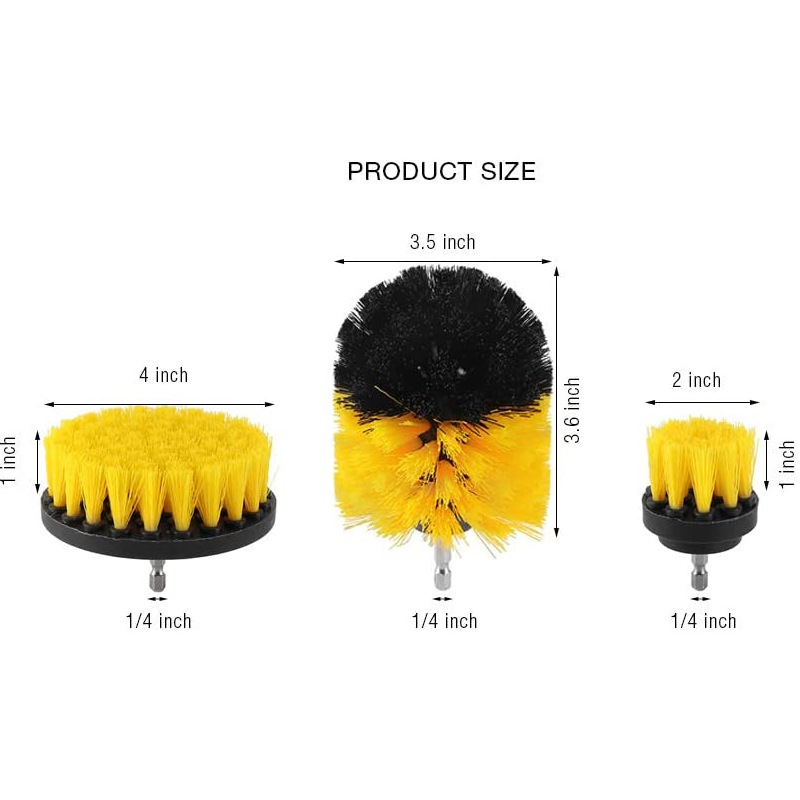 Cross-border hot 3-piece electric drill brush suit floor brush polishing brush electric drill cleaning brush electric drill tool brush