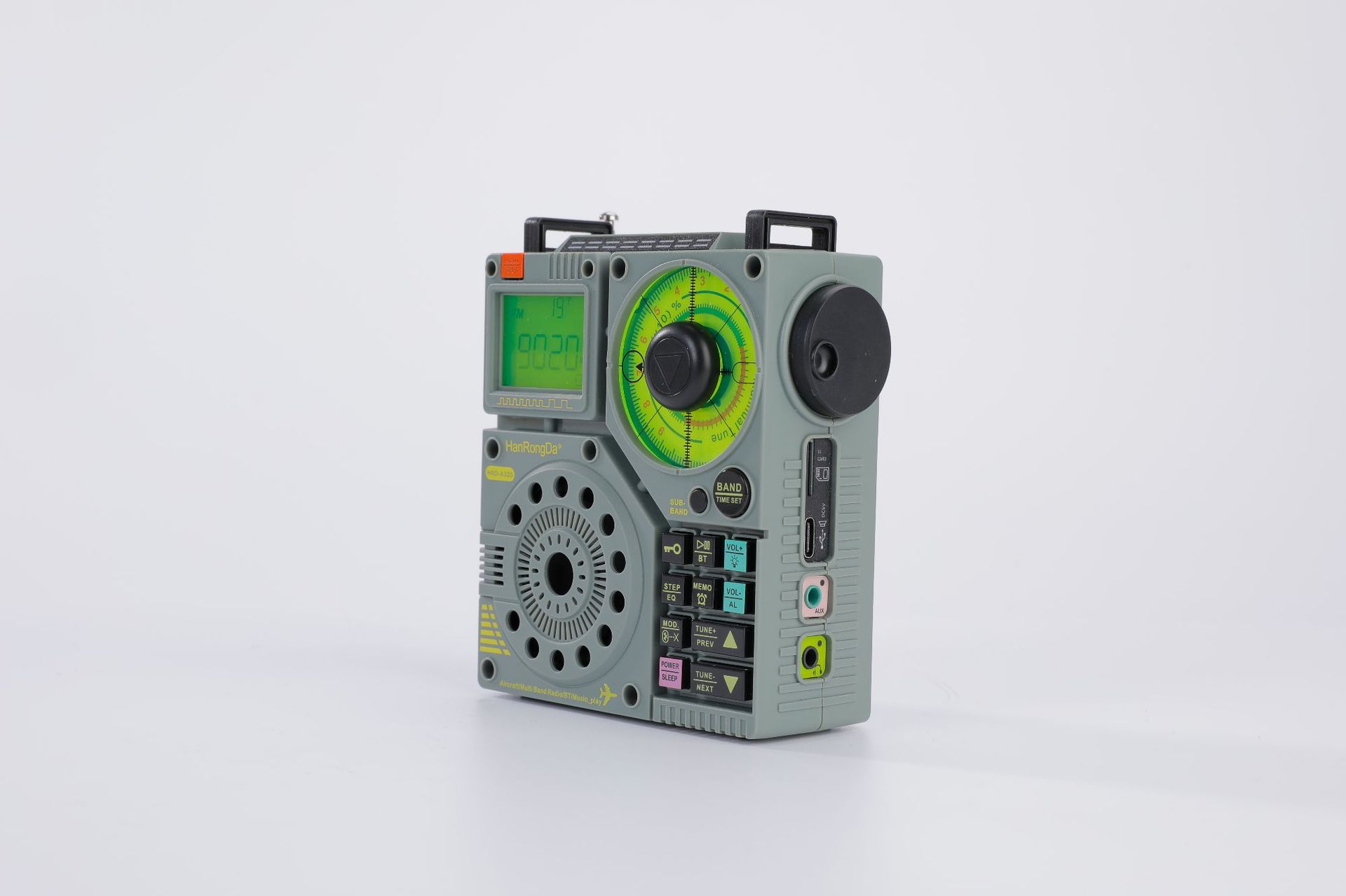 Hanrongda A320 high performance multi-band Bluetooth card flashlight lighting SOS Alarm Radio