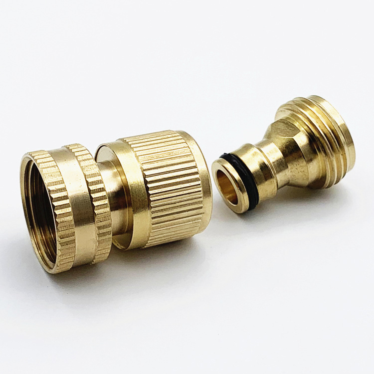 Amazon Brass 3/4 Hose Quick Connector Garden Water Pipe Connection Male and Female Connector Fittings 6 Points Quick Connector