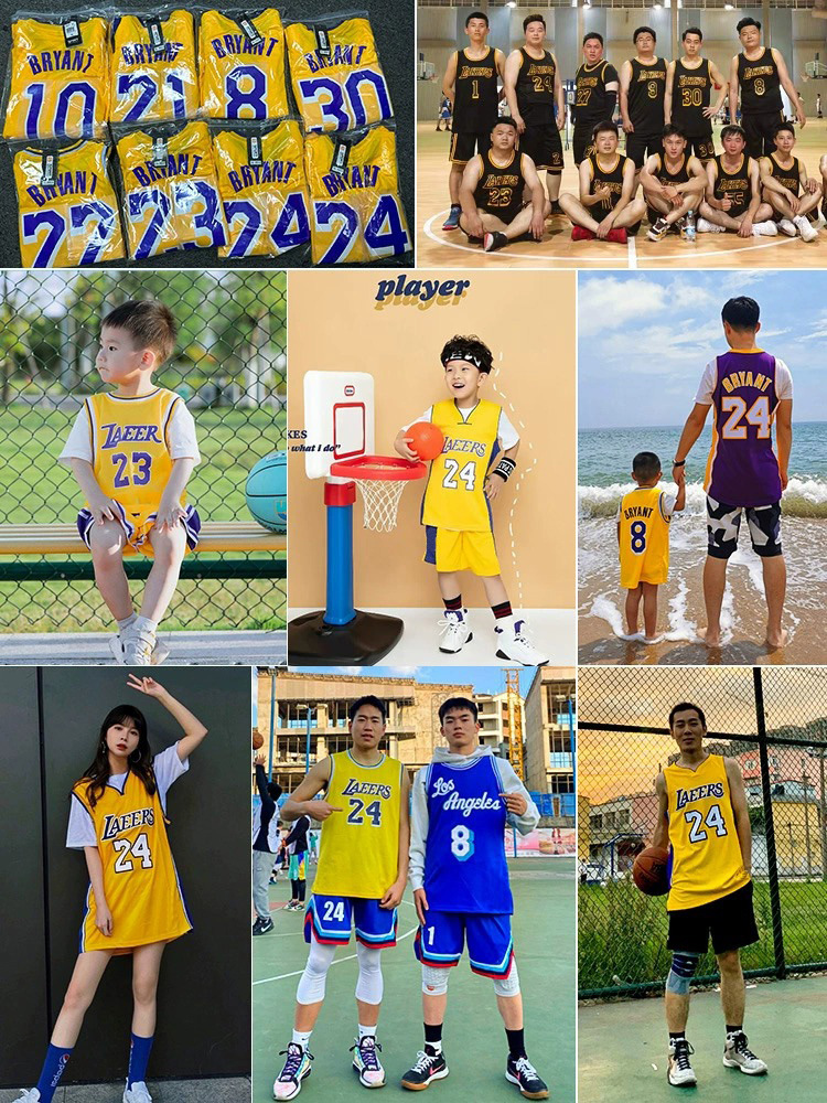 James uniform Kobe No. 24 Lakers jersey Durant Curry No. 8 Jersey children basketball uniform suit men