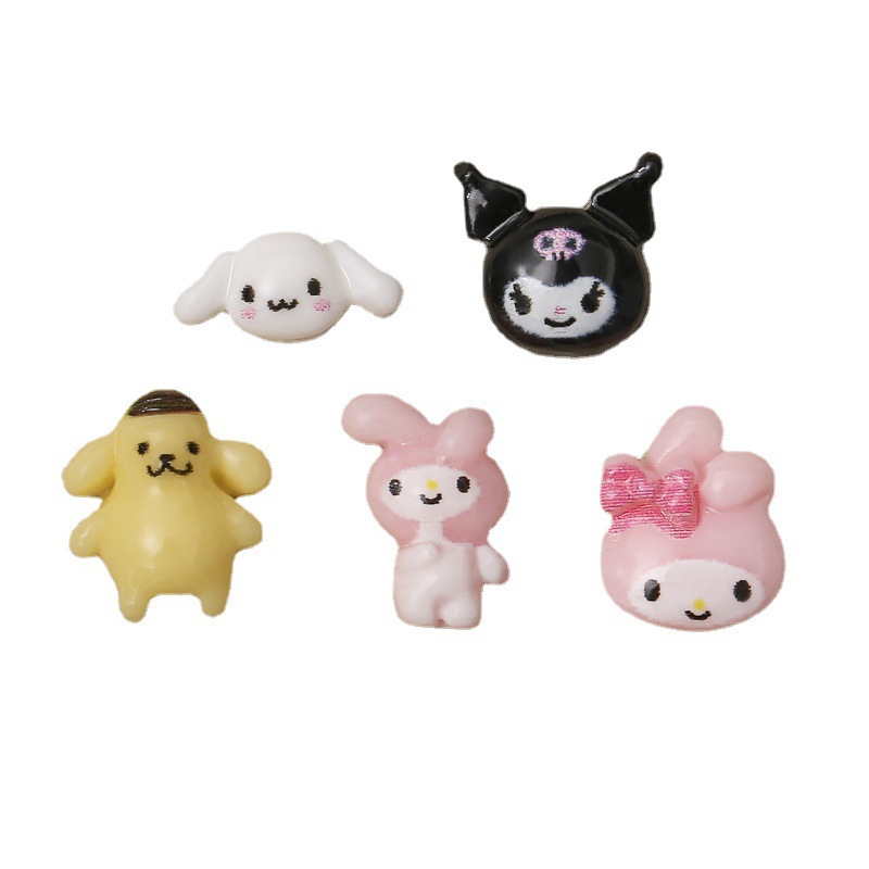 Cartoon nail art jewelry kulomi Jade Cinnamon dog small fox bear kitty Cat diy nail sticker resin decoration wholesale