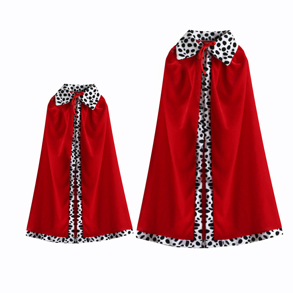 Halloween King Cloak Children Adult Masquerade Parent-child Game Costume Shawl Christmas Cloak Cape