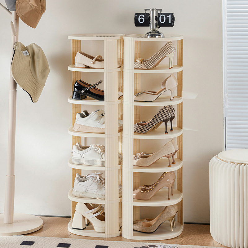 Creative fan-shaped shoe rack display shelf corner decoration storage rack cosmetics storage rack multi-layer stacked storage box