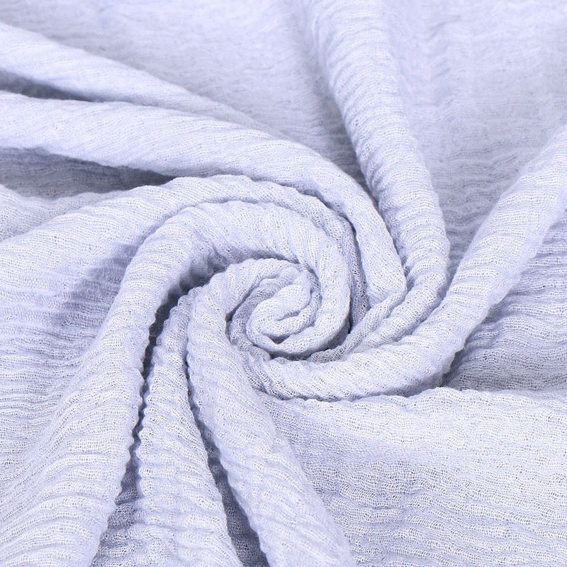 New solid color cotton scarf women's handkerchief European and American monochrome edge bubble towel sunscreen gauze scarf wholesale