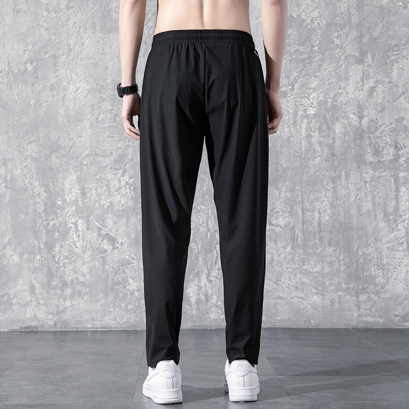 Straight Leg Pants Men's Spring and Summer New Korean Fashionable Summer Thin Large Size Casual Trousers Loose Ice Silk Sports Pants