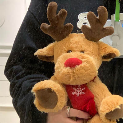 Christmas elk plush doll toy soft girl heart deer Doll Doll Gift cross-border foreign trade Wholesale