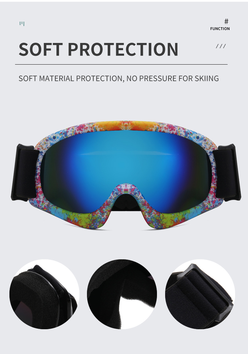 New outdoor sports sunglasses children's windproof protective glasses Fashion dazzling children skiing mirror_voghion.com