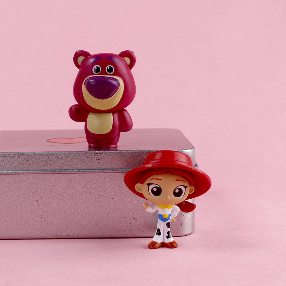 Toy Story Ornaments Buster Lightyear Strawberry Bear Three-eyed Cake Decoration Ornaments Gashapon Blind Box Doll