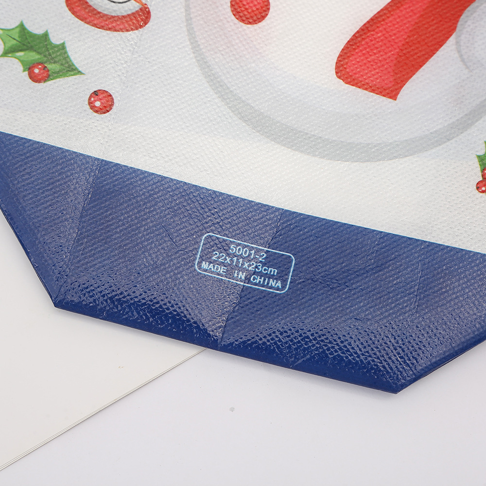 Non-woven Christmas handbag color printing gift shopping bag takeaway food bag printed logo packaging bag storage bag