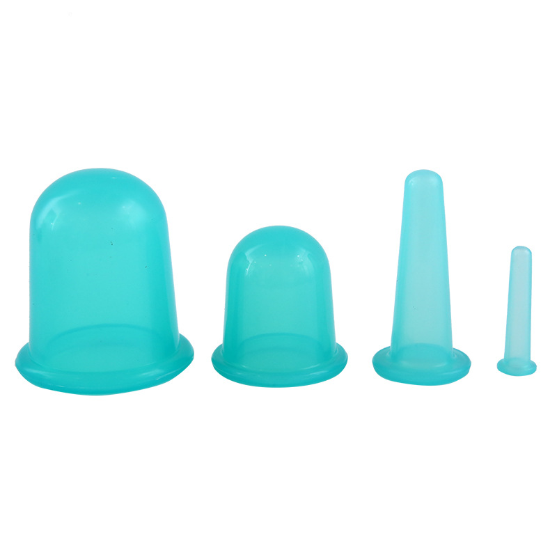 Multi-color Face Beauty Cupping Moisture-absorbing Silicone Cupping Appliance Household Hand-wrung Vacuum Scraping Cans