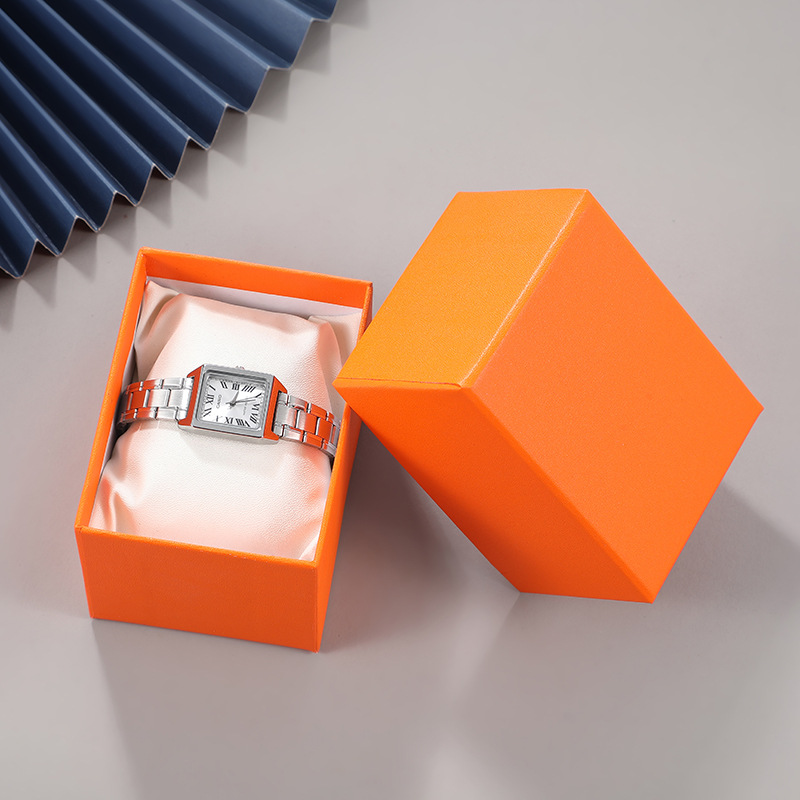 New solid color cosmetics jewelry packaging gift box square heaven and earth cover watch packaging box storage box wholesale