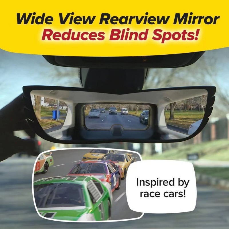 Car auxiliary mirror large View Mirror reflector Car Rearview Mirror frameless wide angle curved mirror baby mirror
