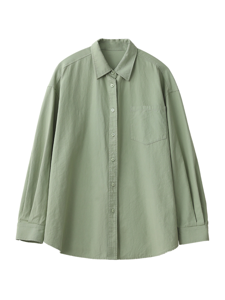CHICVEN2023 Spring New Casual Loose Pink Shirt Top Women's Cold High-grade Long-sleeved Shirt