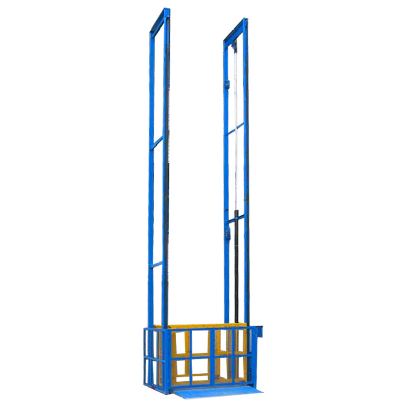 Manufacturers supply lift cargo ladder warehouse cargo ladder loading and unloading platform fixed guide rail type lift cargo ladder