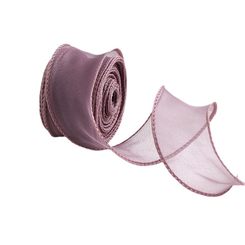 Large plate size fishtail yarn ribbon wholesale factory in stock flowers baking ribbon wavy yarn bow ribbon