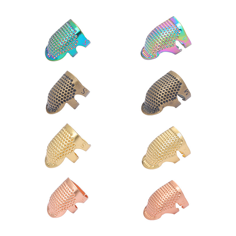 European-style Retro Adjustable Thimble Ring Cross-stitch Sewing Tools Household Hand-made Non-slip Metal Embroidery Finger Cover