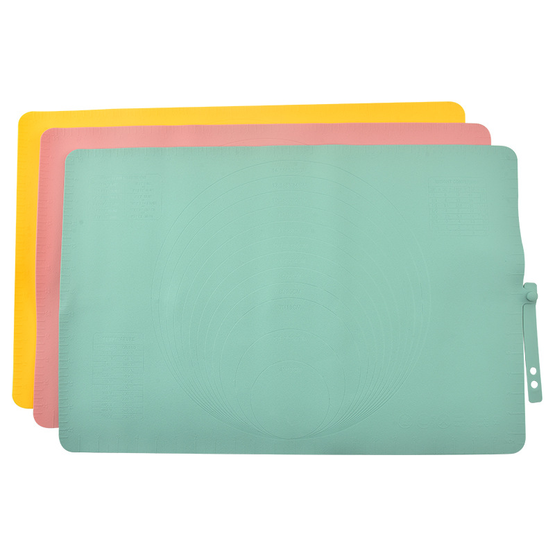 355g thick silicone kneading pad 3mm large 65*40 graduated rolling pad non-stick flour pad